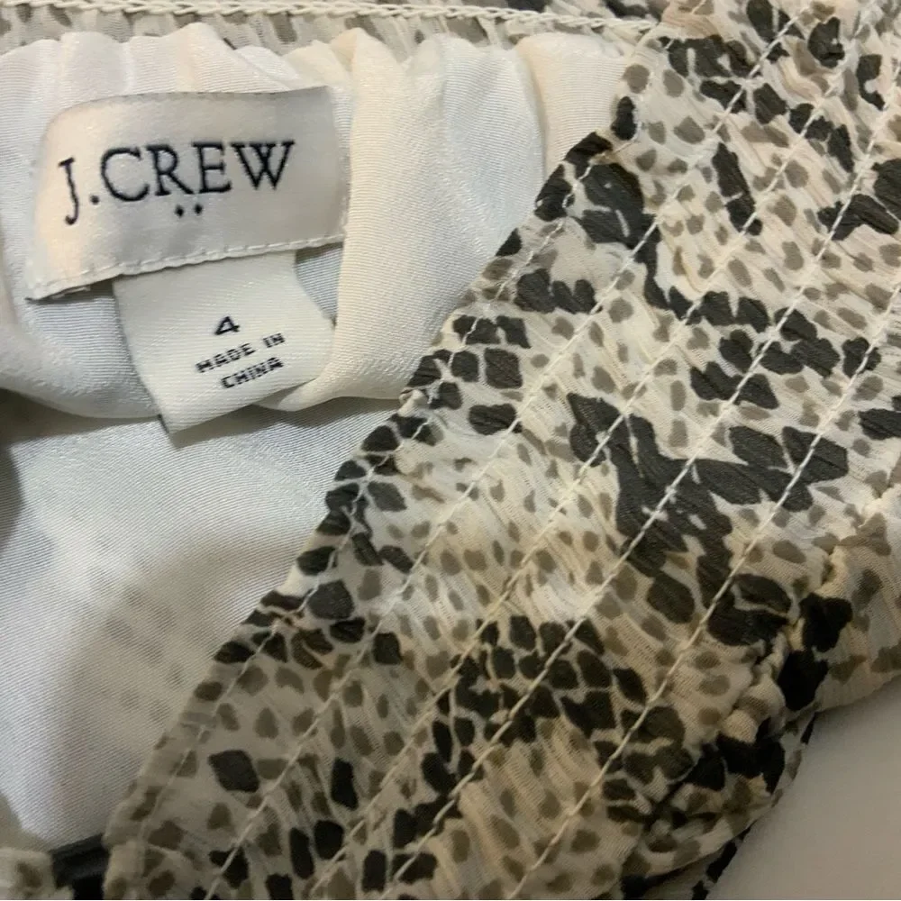J Crew sleeveless snakeskin top size 4